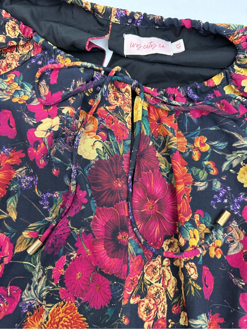 Ivy City Co. Imogen Dress in Night Garden Maxi Floral Boho Bohemian - Picture 7 of 16